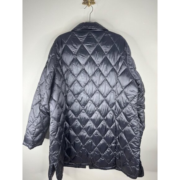 Max Mara Marina Rinaldi Pacos Navy Quilted Puffer Jacket Lightweight Sz. 22 NWT - Picture 5 of 11